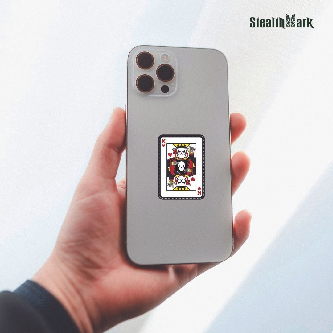 King Of Heart Playing Card Sticker