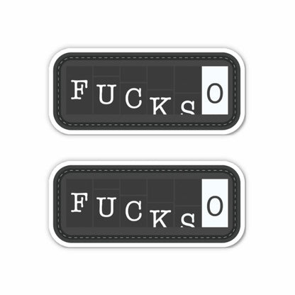 F**ks 0 Sticker by StealthMark - Pack of 2