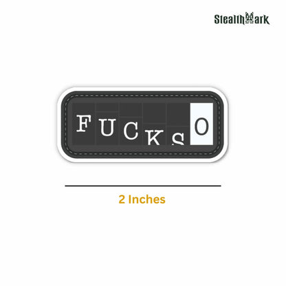 F**ks 0 Sticker by StealthMark - Pack of 2