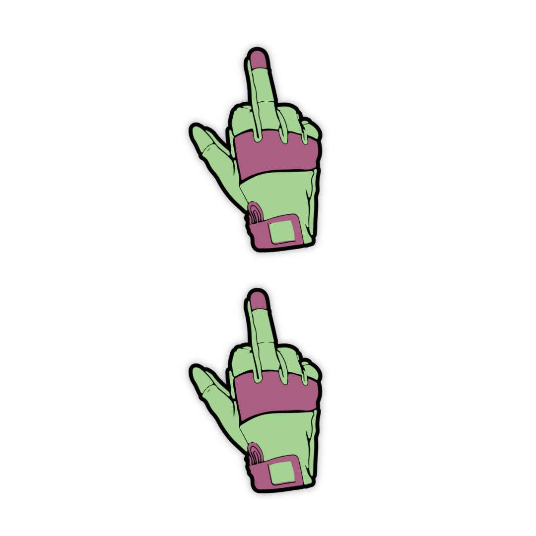 Finger Flip Glove Sticker - Green